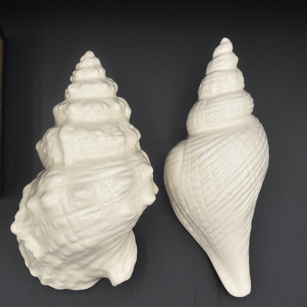 Decorative Ceramic Seashells Set of 2